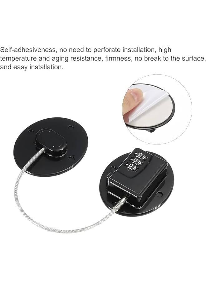 Gonice Refrigerator Locks with Code, Child Cabinet and Drawer Locks | Keyless 3-digit combination cable locks with no-drill adhesive for fridges, freezers, cabinets, drawers and tool chests - Image 5