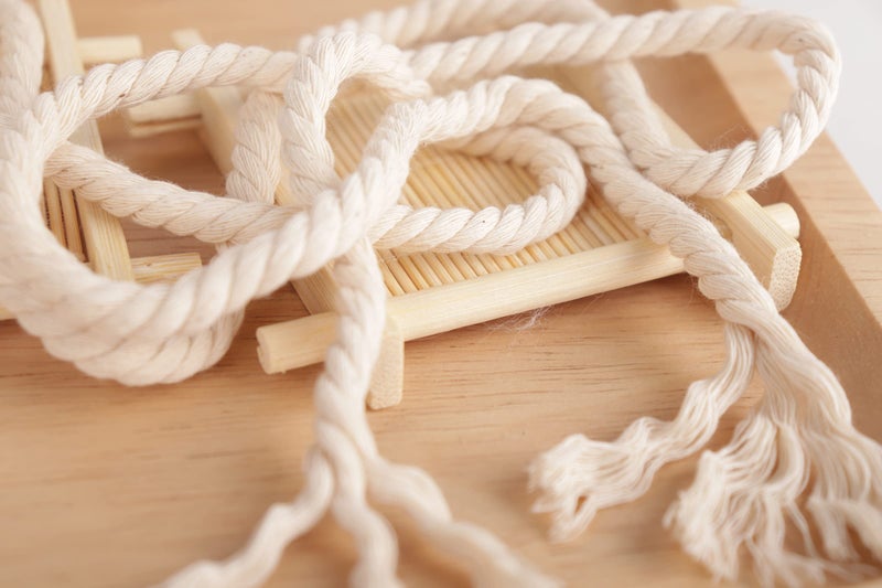 NOANTA Natural Macrame Cord 3mm x 220Yards, Beige Macrame Rope, Cotton Cord for Wall Hanging, Plant Hangers, Christmas Crafts, Knitting - Image 2