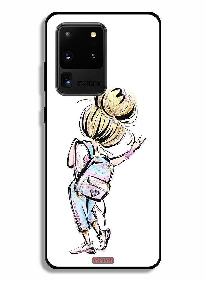 Tolwak Samsung Galaxy S20 Ultra 4G Protective Case Cover Back To School Girl Art - Image 2