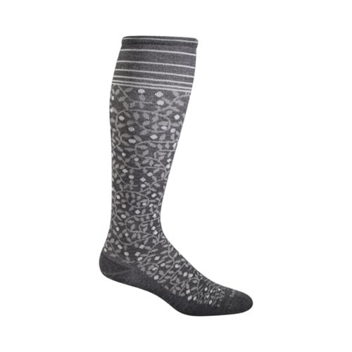 Sockwell Women's New Leaf Firm Graduated Compression Sock, Charcoal - M/L - Image 3