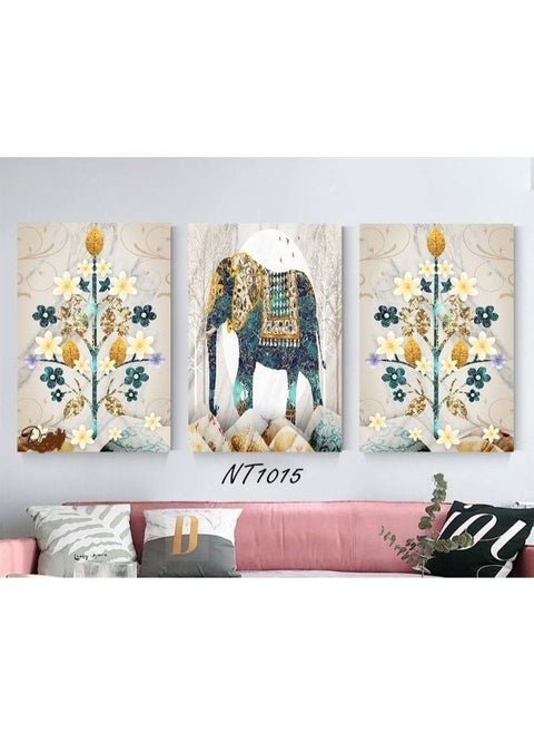 Tableau Wall Hanging High-quality digitally printed wall-mounted poster with a scratch-resistant and color-protective coating - 3pcs Multi color