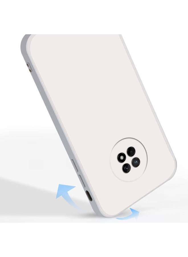 اس-توب جراب لهاتف Huawei Enjoy 20 Plus 5G بلون سادة من السيليكون السائل المقلد مع حافة مستقيمة وغطاء حماية كامل مقاوم للسقوط - Image 5