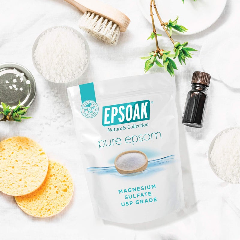 Epsoak Epsom Salt 5 lb Resealable Bulk Bag, Magnesium Sulfate USP. Unscented, Made in The USA, Cruelty-Free Certified - Image 5