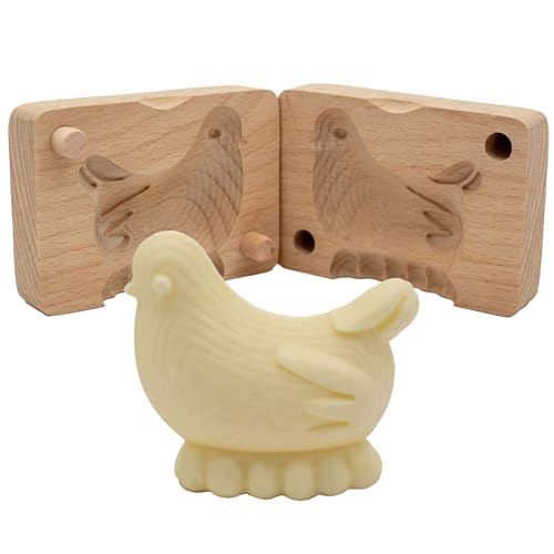 Pol & Art Polart Chick Butter Mold Polish Decorative Bird Wooden Molds for Dairy Making Supplies Homemade Butter Shaper and Wood Kitchen Accessory Table Decorations at Occasions Party and Celebrations - Image 1