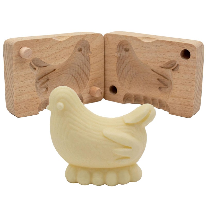 Pol & Art Polart Chick Butter Mold Polish Decorative Bird Wooden Molds for Dairy Making Supplies Homemade Butter Shaper and Wood Kitchen Accessory Table Decorations at Occasions Party and Celebrations - Image 2