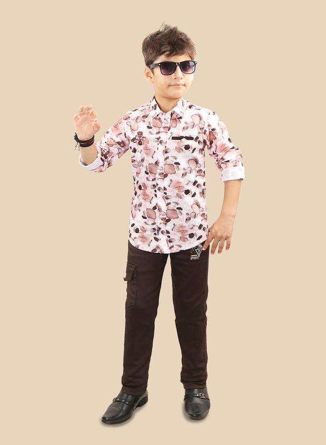 تي اس تريندس طقم قميص وبنطلون بأزرار مطبوع من تي إس تريندز - Image 1