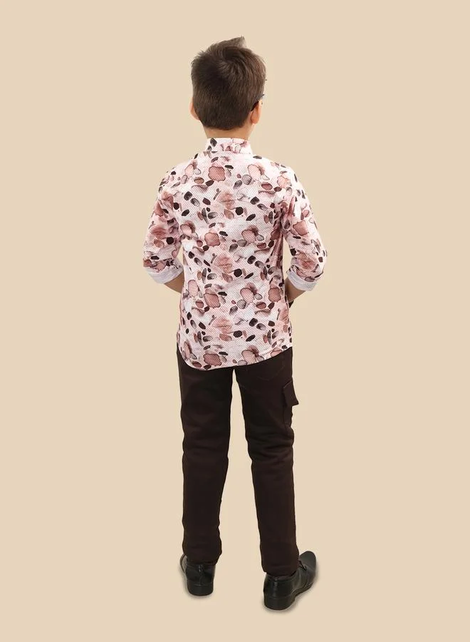 تي اس تريندس Ts Trends Printed Buttoned Shirt and Pant Set
