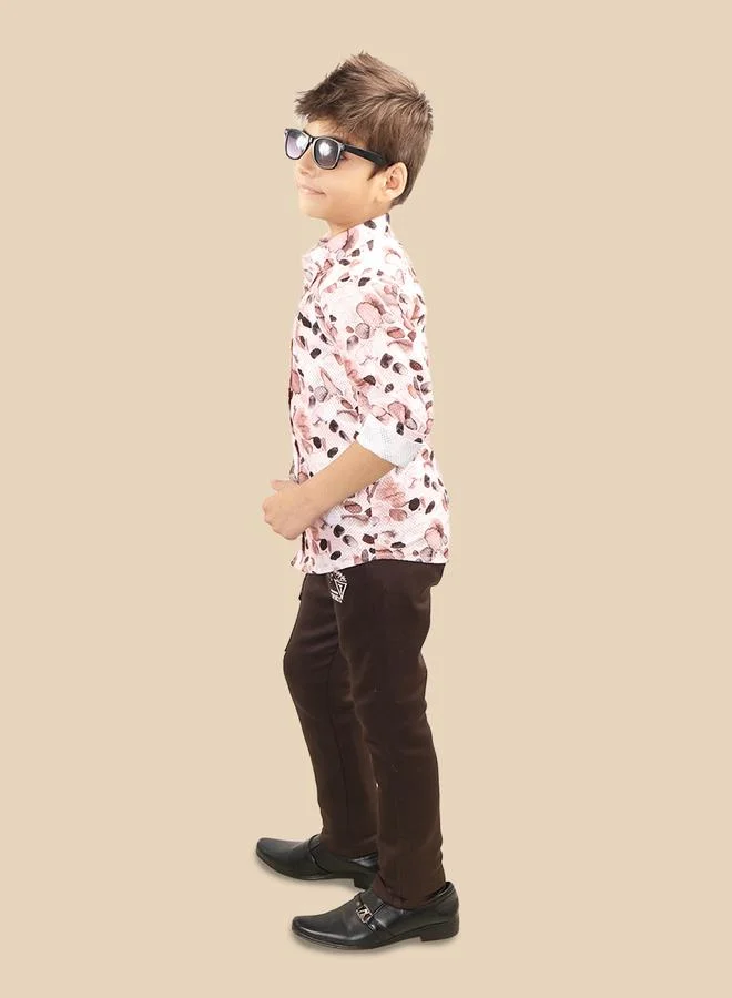 Ts Trends Ts Trends Printed Buttoned Shirt and Pant Set
