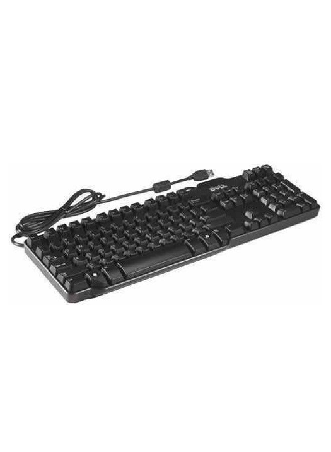 لوحة مفاتيح سلكية رفيعة ورقيقة بمنفذ USB أسود