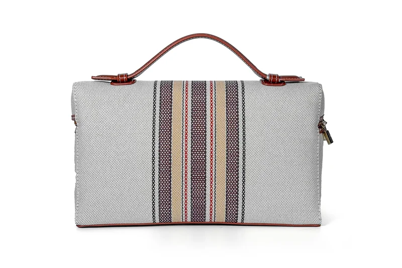 Cuple Woven fabric textured rectangular handbag