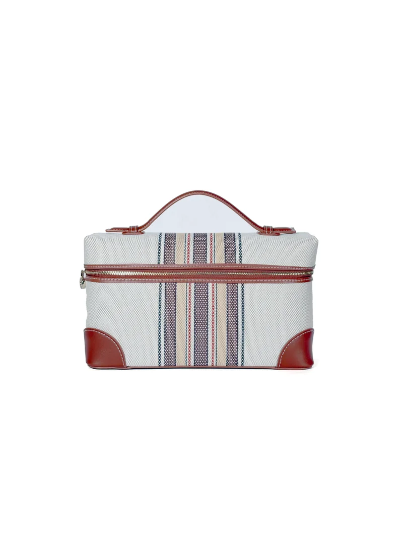 Cuple Woven fabric textured rectangular handbag