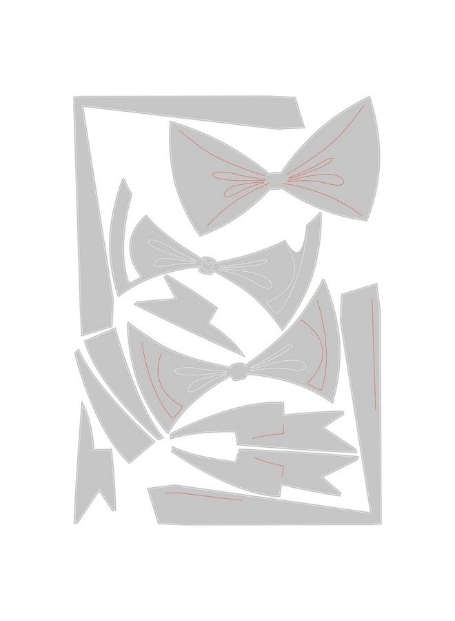 Sizzix Thinlits Die Set 11Pk Bowtied Colorize By Tim Holtz 666063 Chapter 4 2022 Wafer Grey - Image 2