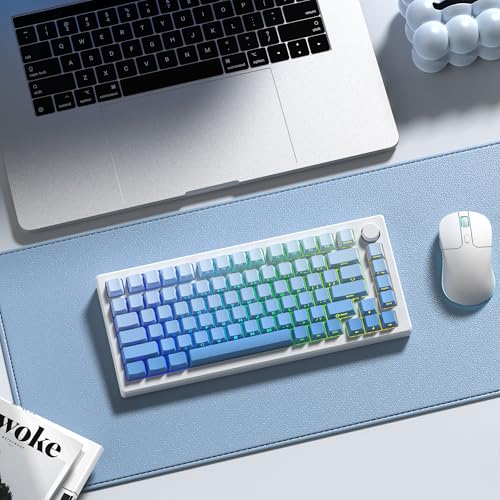 dagaladoo Blue PBT keycap Set,Shine Through keycap 75 Percent,Double Shot Key caps,Cherry Profile,Gradient Keyboard Cap,Side Printed keycaps for Mechanical Gaming Keyboards(121key,only keycaps) - Image 5
