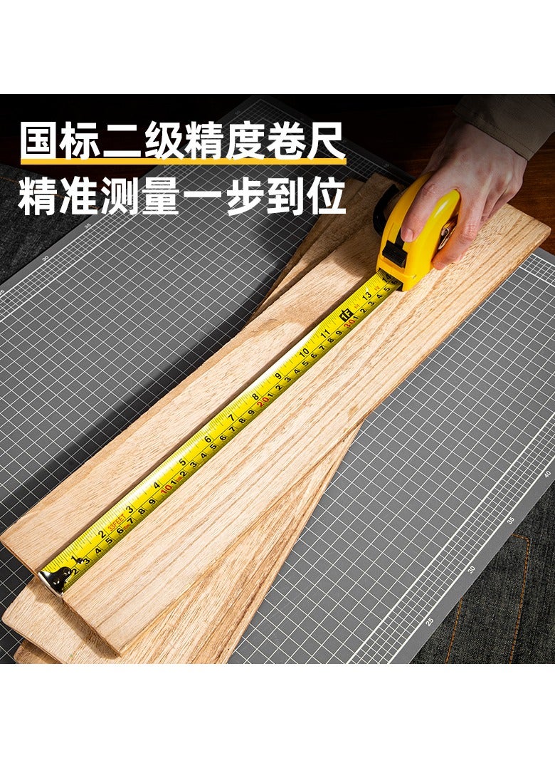 Deli شريط قياس دلي 8210 من الصلب، 10م × 25مم، أصفر – مثالي للقياسات في المكتب والمنزل - Image 5