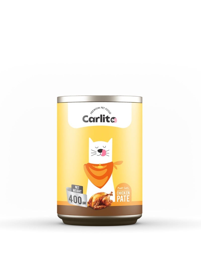 كارليتو طعام قطط بالغة رطب معجون بطعم الفراخ 400 جرام