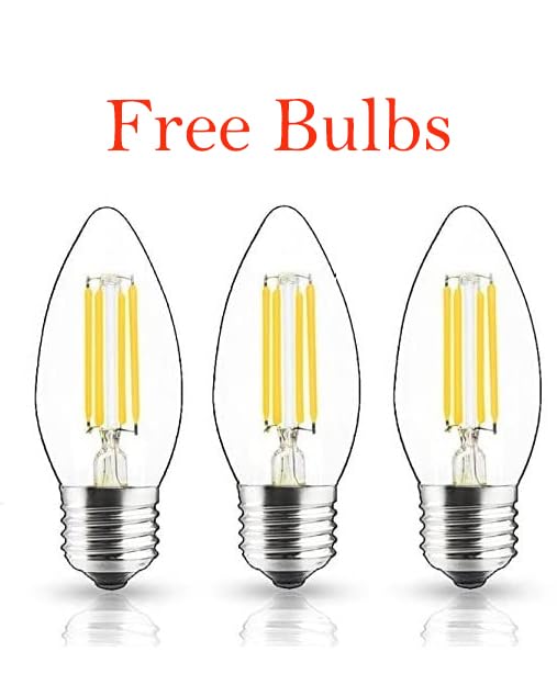 Lyse Decor Glass, Metal Hanging Lights,Hanging Lamps for Bedroom, Dining Table Lights, Living Room Lamps (HL92 3RD (Bulb)) - Image 3