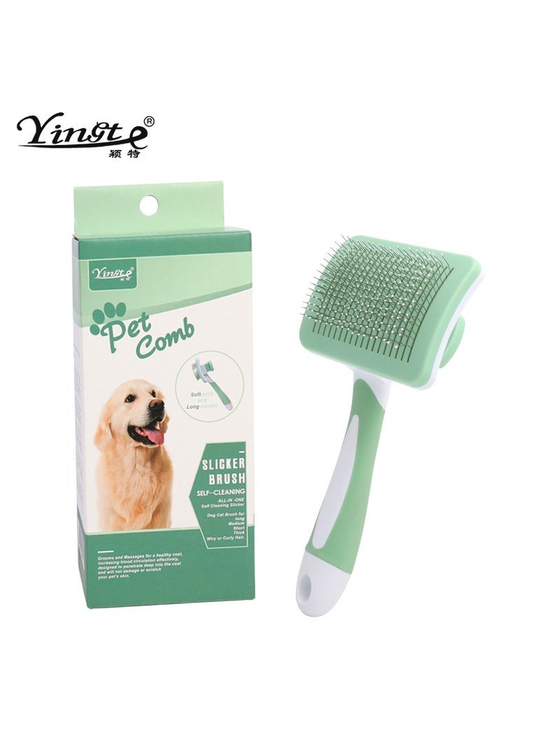 yingte Pet Grooming Brush And Nail Clipper 2 In 1 Self Cleaning Grooming Tool For All Kinds Of Pets Including Dogs And Cats - Image 1