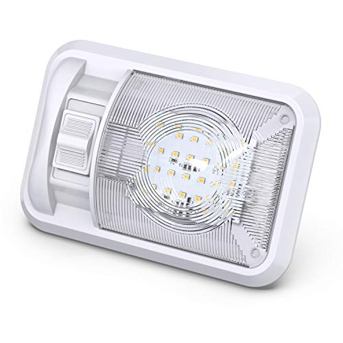 Leisure LED 2 Pack 12V RV Ceiling Dome Light RV Interior Lighting for Trailer Camper with Switch, Single Dome 300LM (Natural White 4000-4500K, 2-Pack) - Image 3