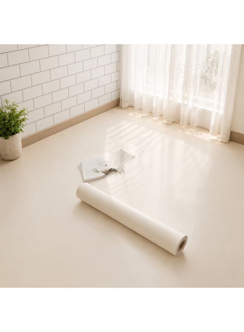 YMSM 40CM x 500CM Beige Matte Self-Adhesive Wallpaper, Waterproof & Oil-Proof Removable Adhesive Wall Stickers for Kitchen, Bedroom, Living Room, Countertops, Furniture, Home Decor & Rental House Decor - Image 5