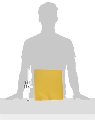 Samsill Economy 3 Ring Presentation View Binder, 1 Inch Round Ring, Yellow – Holds 200Sheets, Customizable Clear View Cover(18531) - Image 3