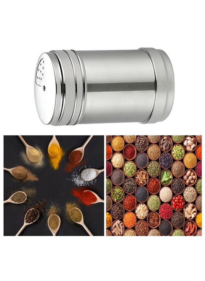 Thoraya Stainless Steel Spice Jar Manual Rotating Multihole Easy to Clean Seasoning Bottle for Salt Sugar Pepper Large  - Image 2