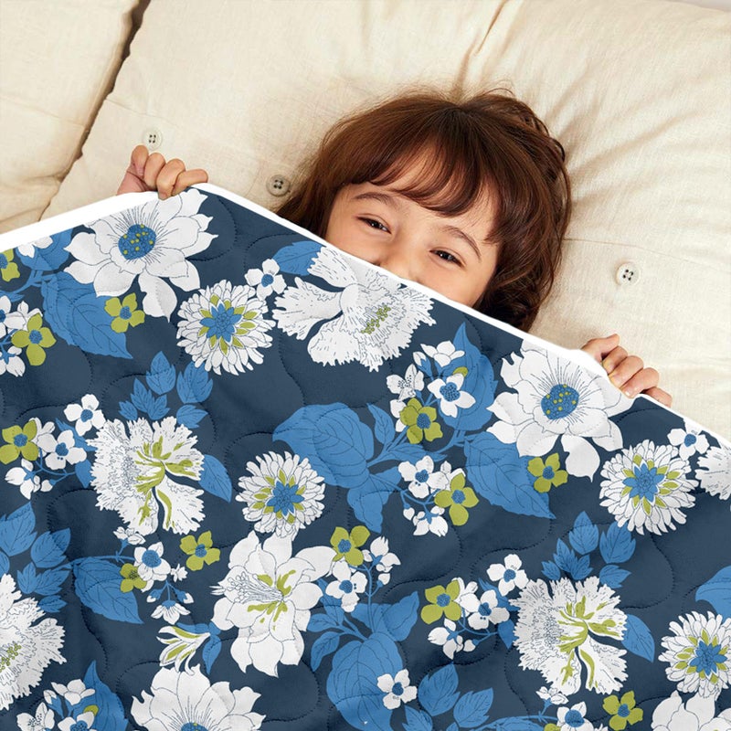 Divine Casa Divine Casa 120 GSM Microfiber Reversible Kids Single Bed Comforter | Ultra-Soft Toddler Blanket | Lightweight & Cozy | All-Season Bedding for Babies & Kids | 135 x 100 cm, Celestial Blue  - Image 1