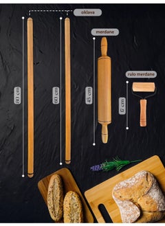 4 Piece Dough Shaper Rolling Pin, Roller and Normal Rolling Pin Set