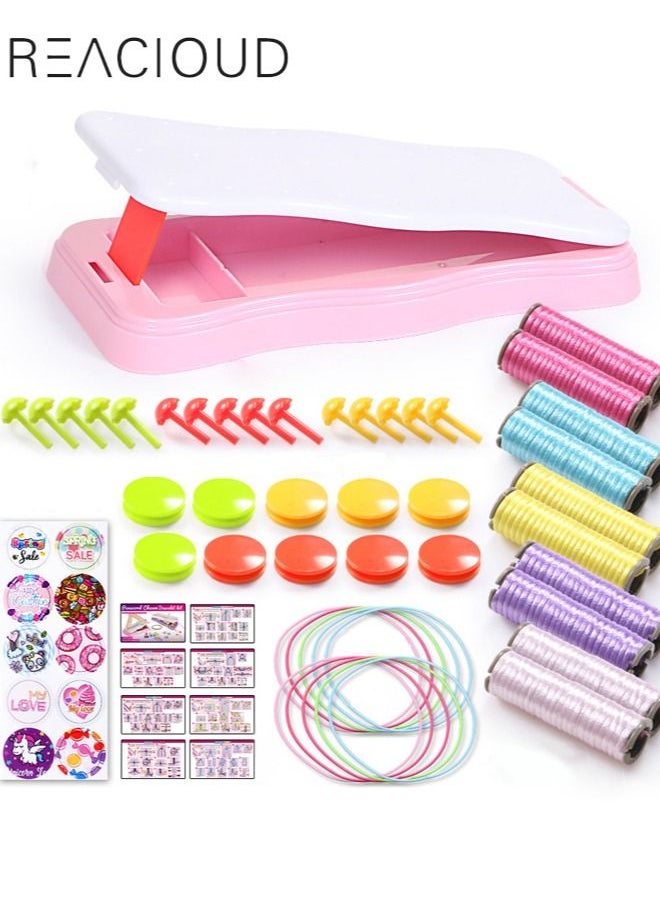 REACLOUD Hand Rope Handwoven Material Set Play House Hand Rope Bracelet Making Weaving Toys  - Image 3