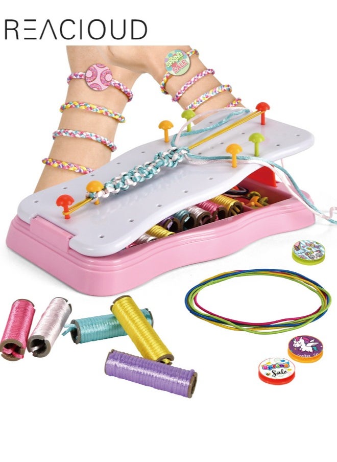 REACLOUD Hand Rope Handwoven Material Set Play House Hand Rope Bracelet Making Weaving Toys  - Image 1