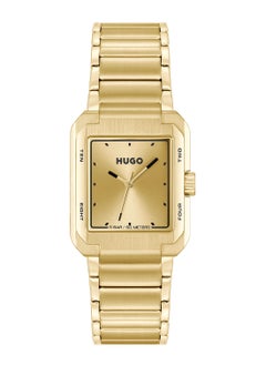 HUGO BOSS ساعة يد رقمية مستطيلة للرجال بعلبة ذهبية من هوجو بوس - 1530381  - Image 2