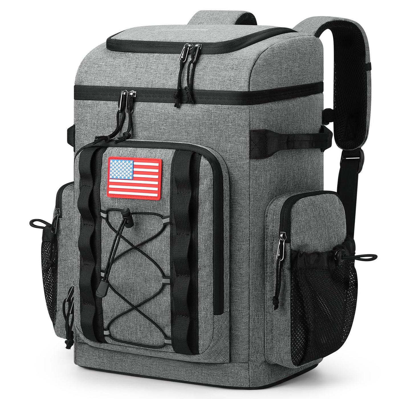 Maelstrom Backpack Cooler,Soft Lightweight Leakproof Cooler Backpack,35 Can Insulated Cooler Bag,Keeps 35 Cans Hot/Cold for Up to 16 Hours,Waterproof Lunch Backpack for Men Women-Grey