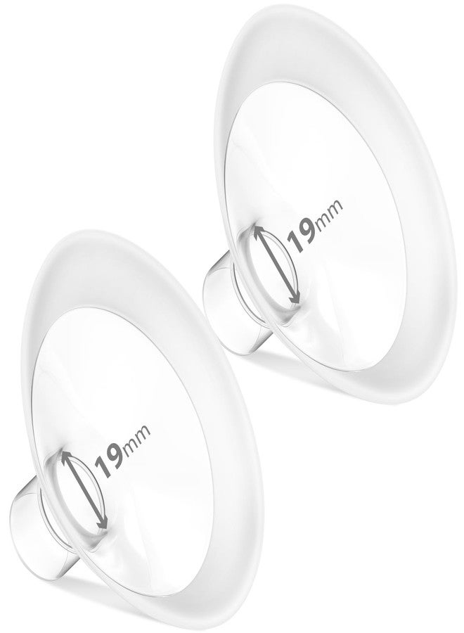 BALIME 2 Pack 19mm Flanges, 105° Wide Angle Soft Flex Rim, Compatible with Medela Popular Pump Models – Replacement Parts - Image 1