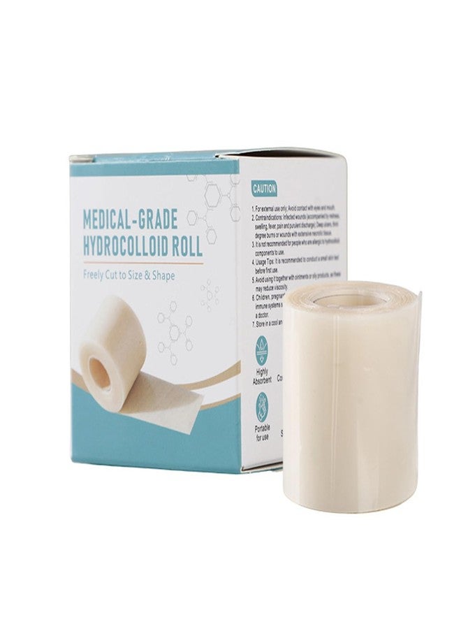 SQUISHCO Hydrocolloid Roll, Hydrocolloid Tape Roll for Blister Protection and Acne Treatment, Waterproof Hydrocolloid Dressing, Self-Adhesive Hydrocolloid Bandage (B (white)) - Image 1