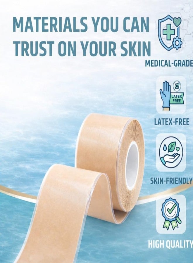 SQUISHCO Hydrocolloid Roll, Hydrocolloid Tape Roll for Blister Protection and Acne Treatment, Waterproof Hydrocolloid Dressing, Self-Adhesive Hydrocolloid Bandage (B (white)) - Image 4