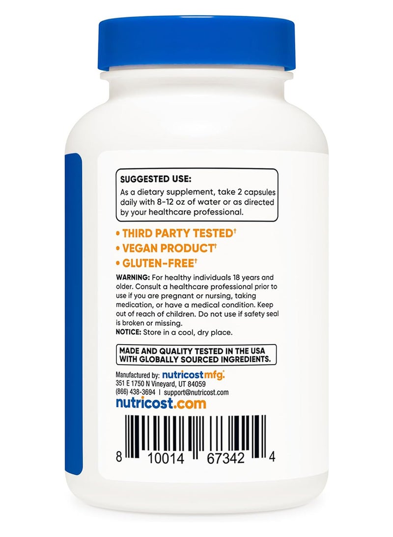 Nutricost كبسولات فطر ذيل الديك الرومي 1200 ملغ 60 حصة 120 كبسولة - Image 4