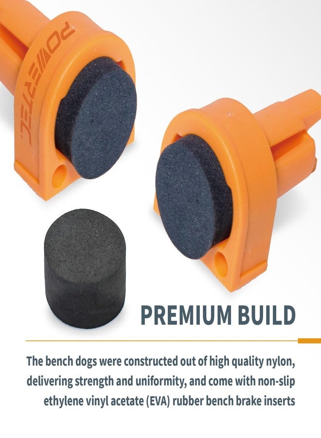 POWERTEC 4PCs Bench Dogs for 3/4" Dog Hole, Bench Dog w/EVA Insert, Woodworking Tool for Work Bench, MFT Table, Portable Workbench w/Dog Holes, Tools for Woodworking & DIY Projects (71188) - Image 3