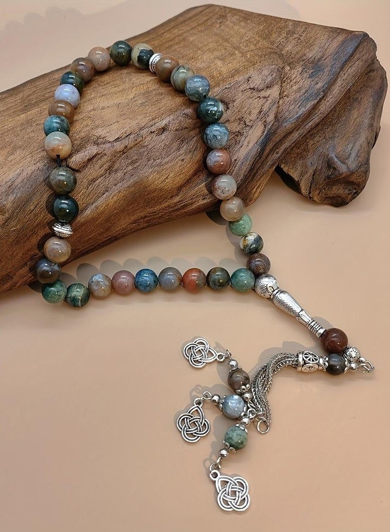 عام 33 مسبحة من العقيق الطبيعي/تسبيح/10 ملم - Image 4