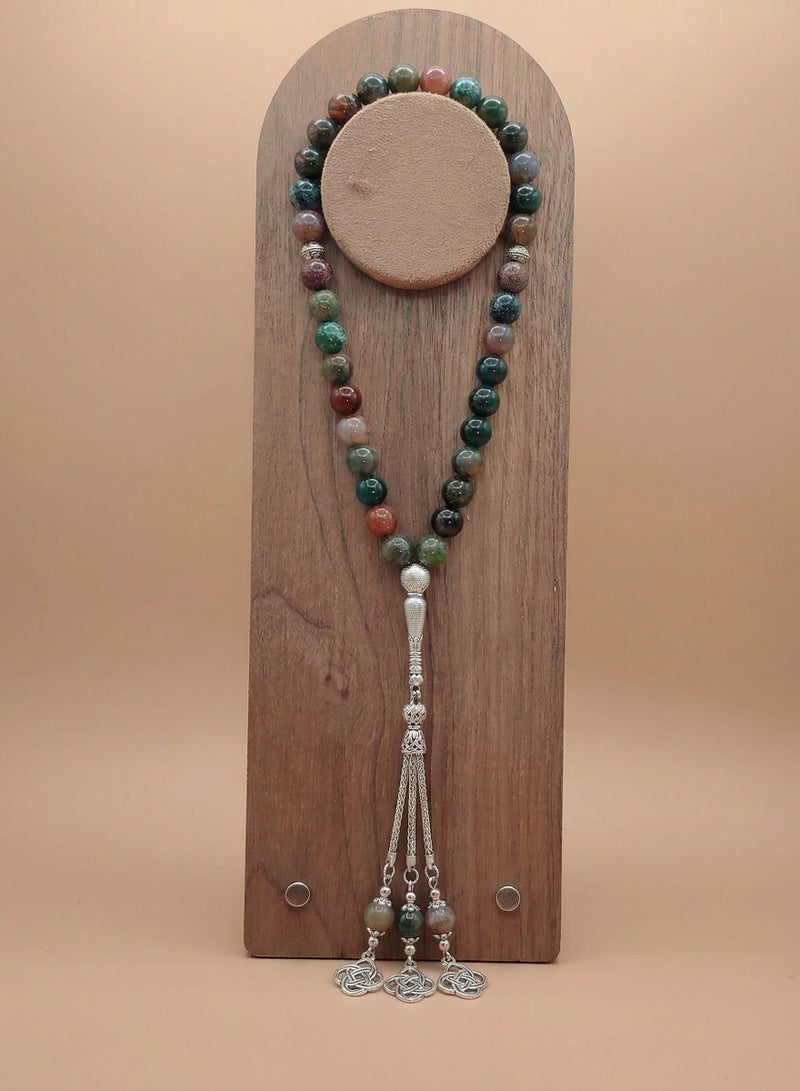 عام 33 مسبحة من العقيق الطبيعي/10 مم/مسبحة يدوية/للصلوات اليومية والتجمعات. - Image 4