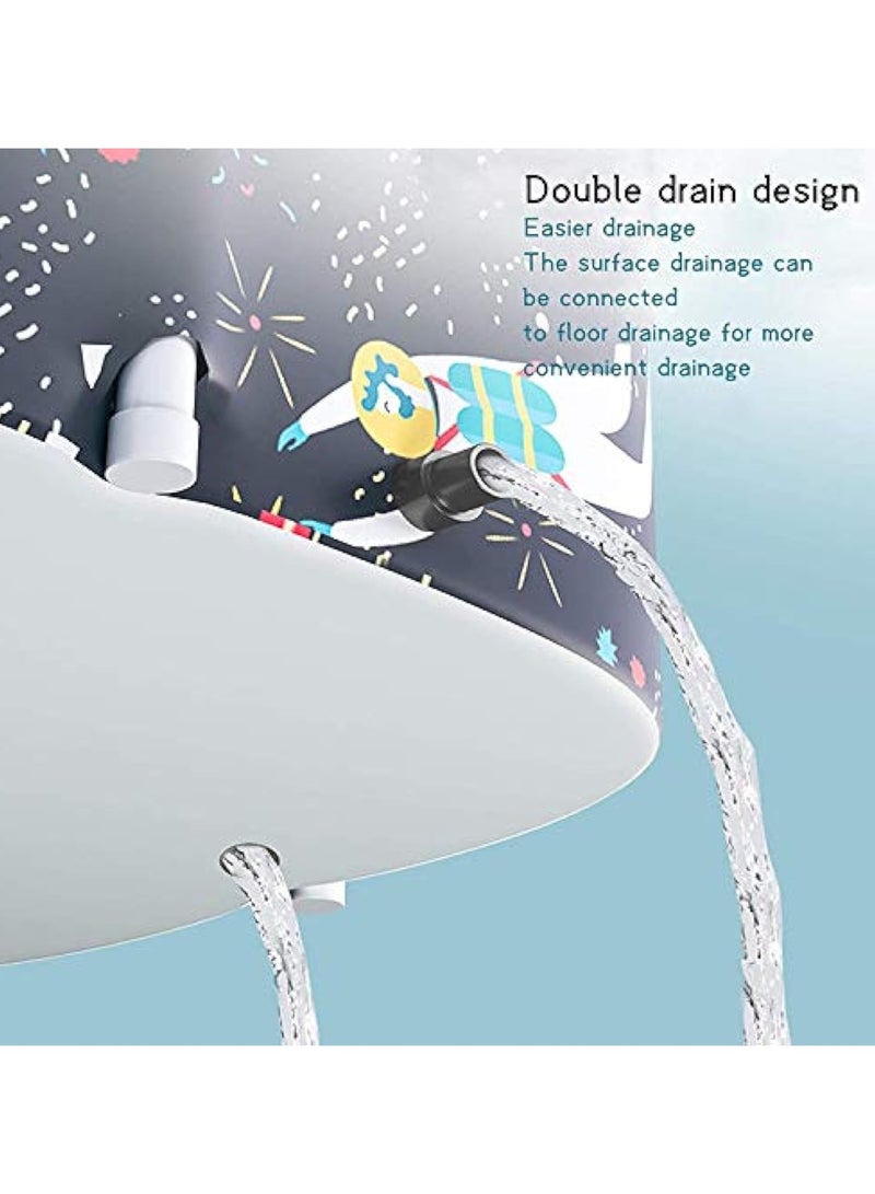 Arabest Portable Foldable Bathtub, 120cm Foldable Soaking Bathing Tub for Adults, Soaking Standing BathTub, Portable Bathtub, Separate Family Bathroom SPA Tub, Ideal for Hot Bath Ice Bath - Image 4