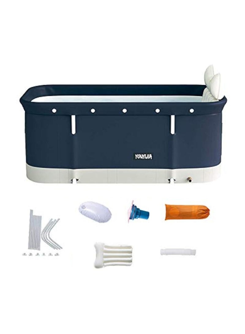 Arabest Portable Foldable Bathtub, 120cm Foldable Soaking Bathing Tub for Adults, Soaking Standing BathTub, Portable Bathtub, Separate Family Bathroom SPA Tub, Ideal for Hot Bath Ice Bath - Image 2