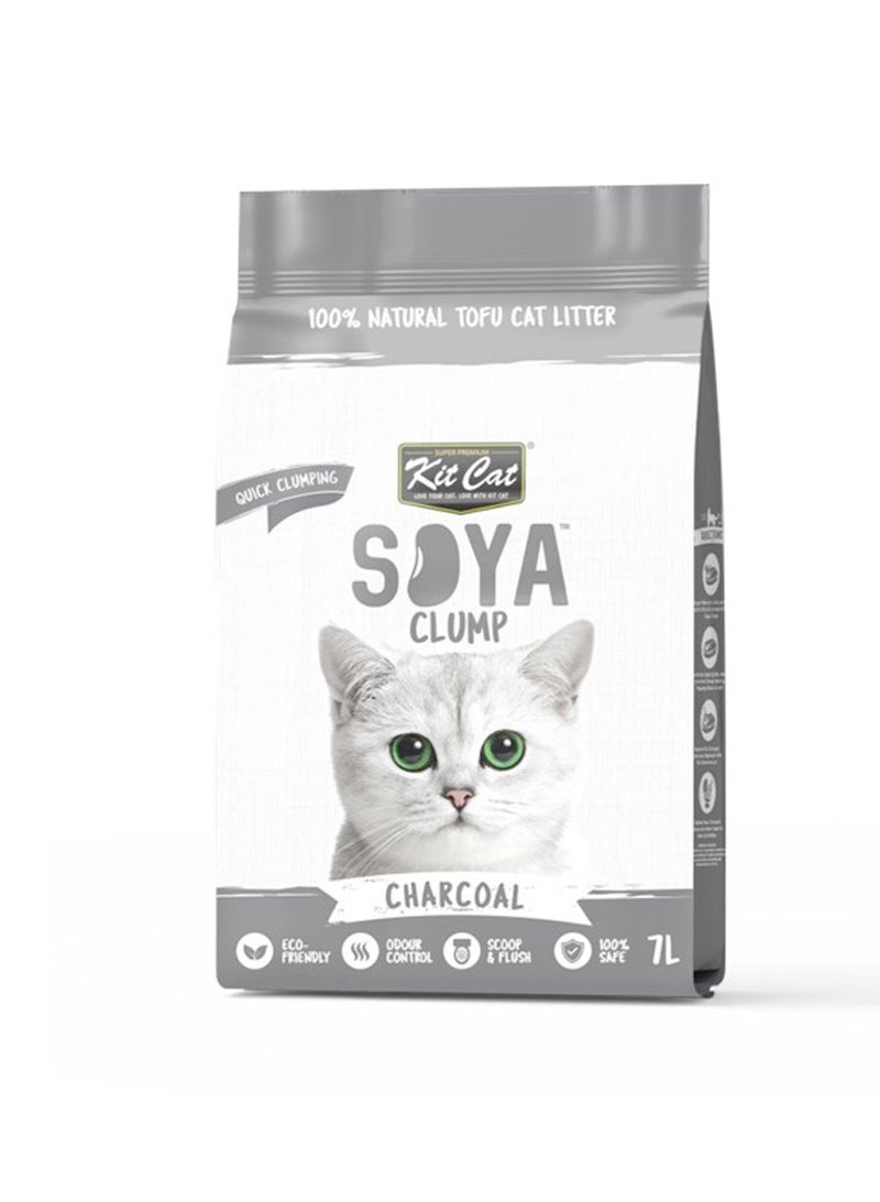 Kit Cat Soya Clump Soybean Litter – Charcoal 7L - Image 1