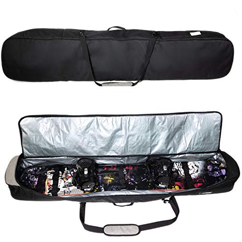 Athletico Peak Snowboard Bag - Padded Snowboard Travel Bag for Air Travel Carries Snow Board Gear Including Snowboarding Boots, Goggles, Etc for Flying (Black/Gray, 157cm) - Image 5