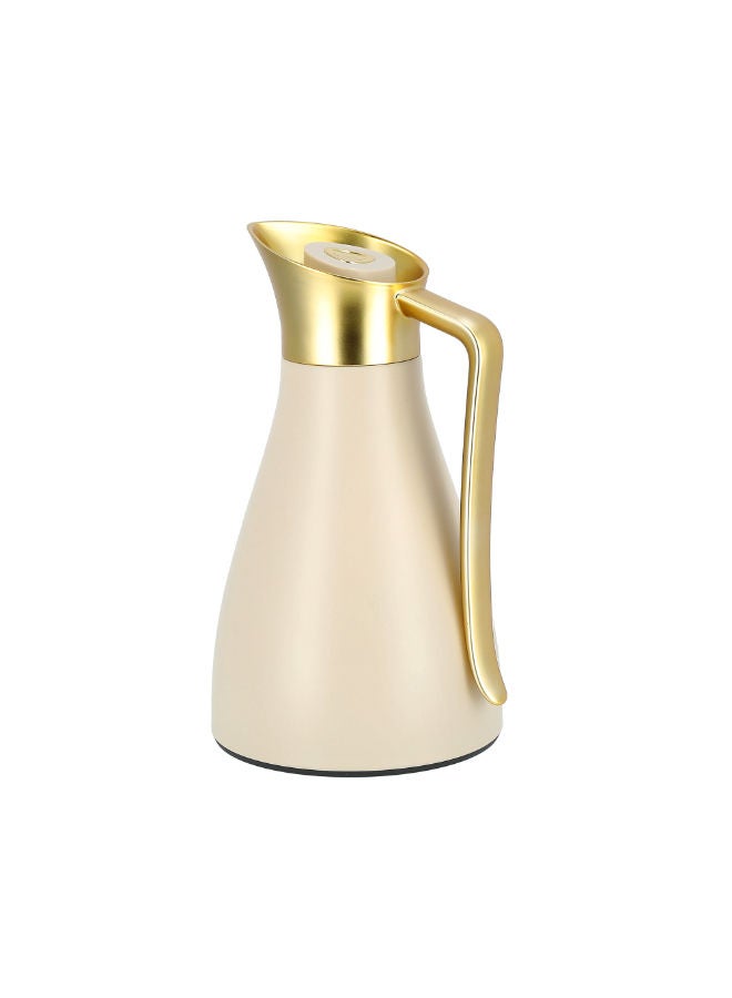 Dallaty Vacuum Flask Matte Gold &Beige 1.0L - Image 3