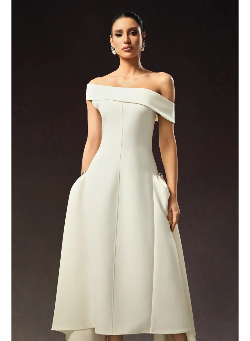 Bella Barnett  Kasa Off The Shoulder Sleeveless Maxi Dress for Women | Best Price UAE