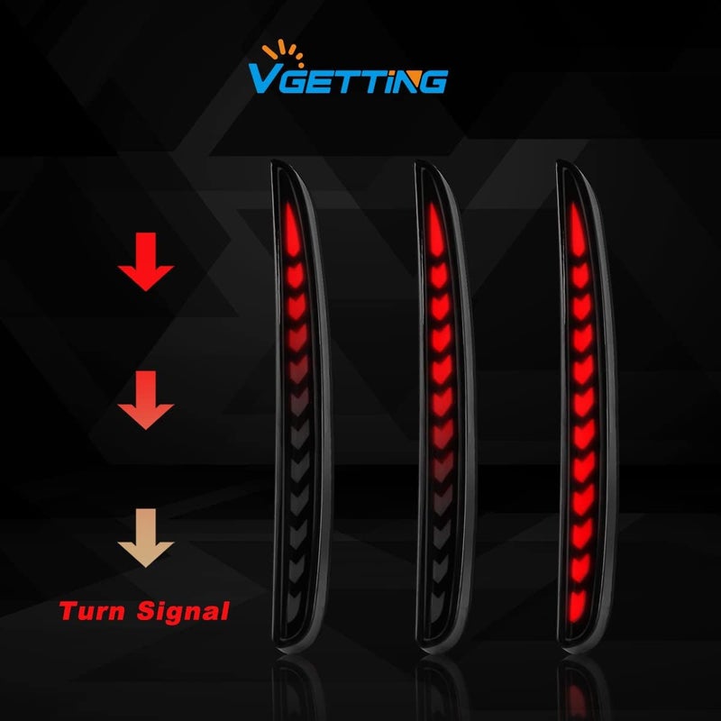 VGETTING Smoked Lens LED Reflector Lights for Honda Civic Hatchback, Type-R, SI 2017-2021 - Image 5