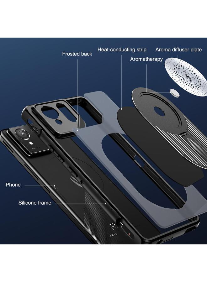 اس-توب جراب لهاتف Asus ROG Phone 9 / 9 Pro مع حامل MagSafe للعلاج بالروائح وتبديد الحرارة - Image 5