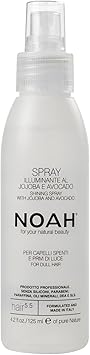 Noah Natural Hair 55 Illuminating Spray with Jojoba Oil and Avocado Oil for Dull Hair Professional Product Vegan CrueltyFree PlantBased Formula125ml - Image 1