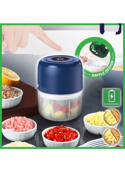 Garlic Mincer Electric Masher Garlic Grinder Wireless Mini Crusher Chopper USB Charging Shredder Mashed Garlic Ginger Fresh Pepper Grinder