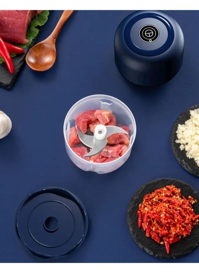 Garlic Mincer Electric Masher Garlic Grinder Wireless Mini Crusher Chopper USB Charging Shredder Mashed Garlic Ginger Fresh Pepper Grinder