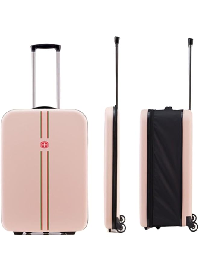 Raxoom Suitcase Collapsible 2023 New Folding Trolley Travel Business Portable Foldable Luggage 24 Inches (Medium Size) (Pink) - Image 1
